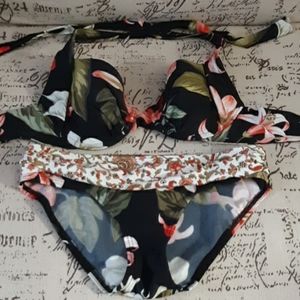 Tommy Bahama Black Floral Bikini